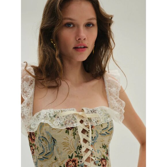 NWT Baroque Jacquard Corset Top - Picture 3 of 6